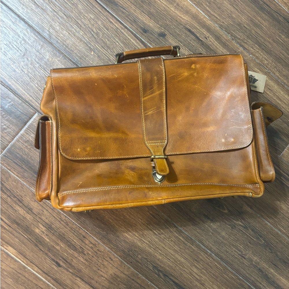 Classic Brown Leather Men's Bag